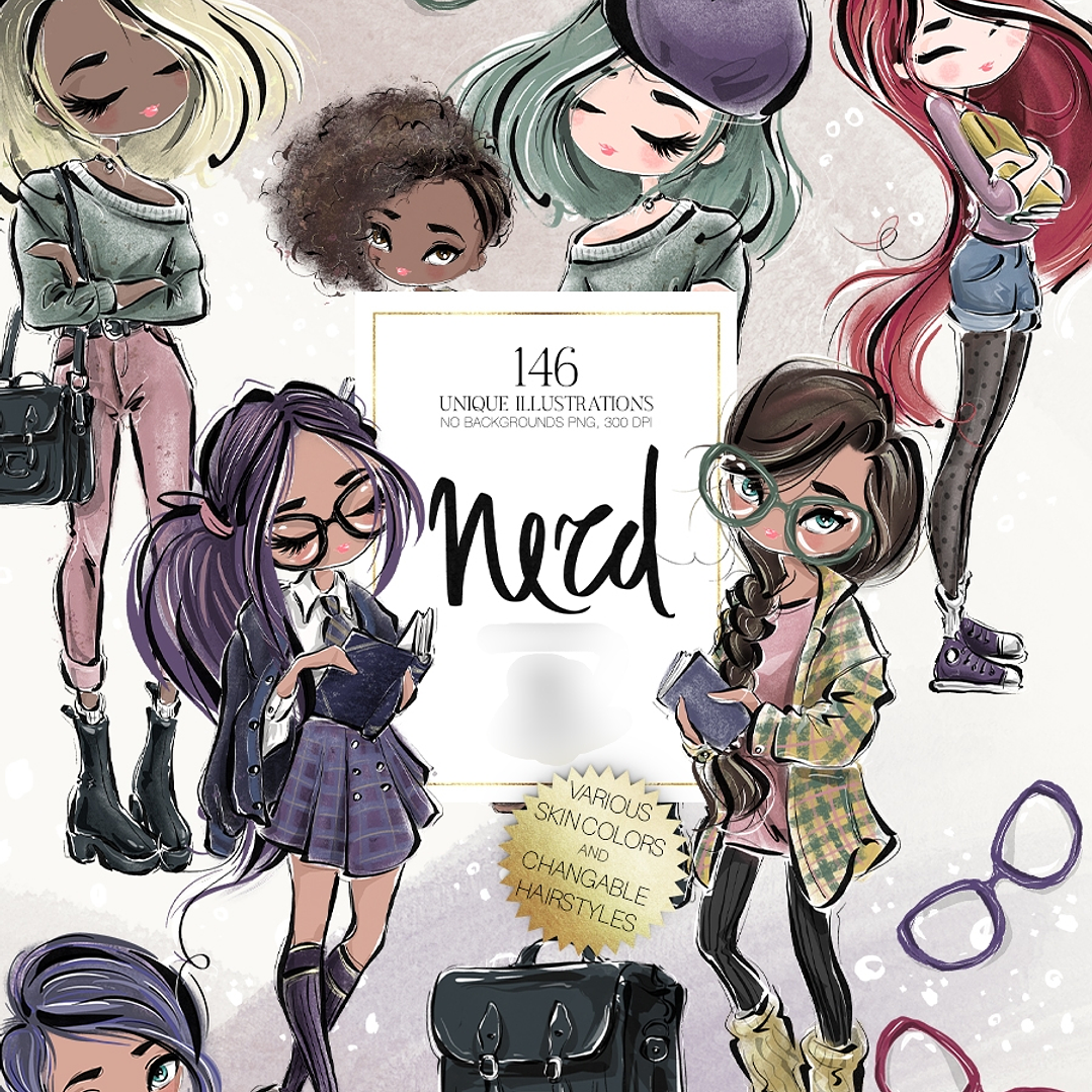 Kit Digital Garotas Nerd  1