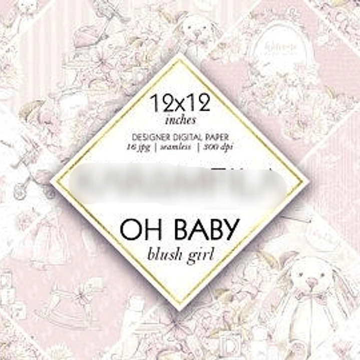 Kit Digital Papéis Baby Girl  1