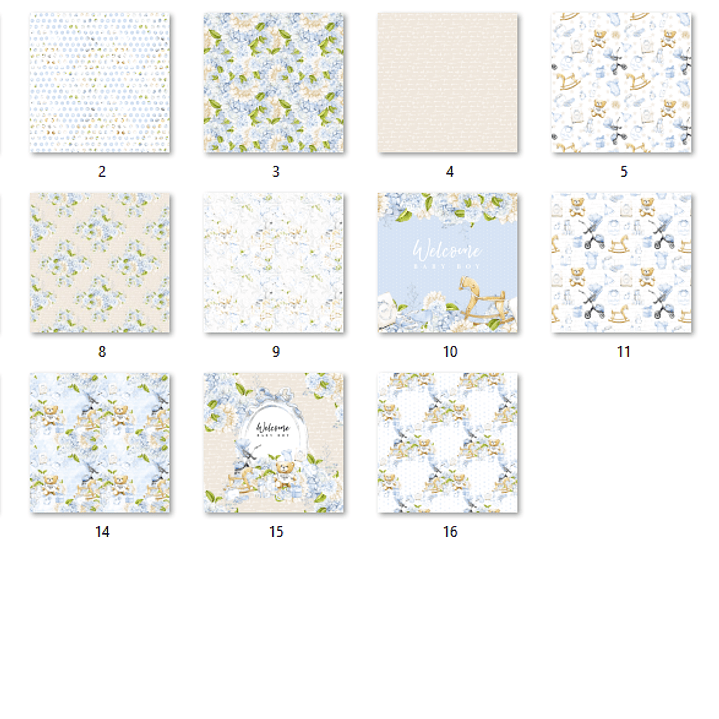 Kit Digital Papéis Oh Baby Boy 2