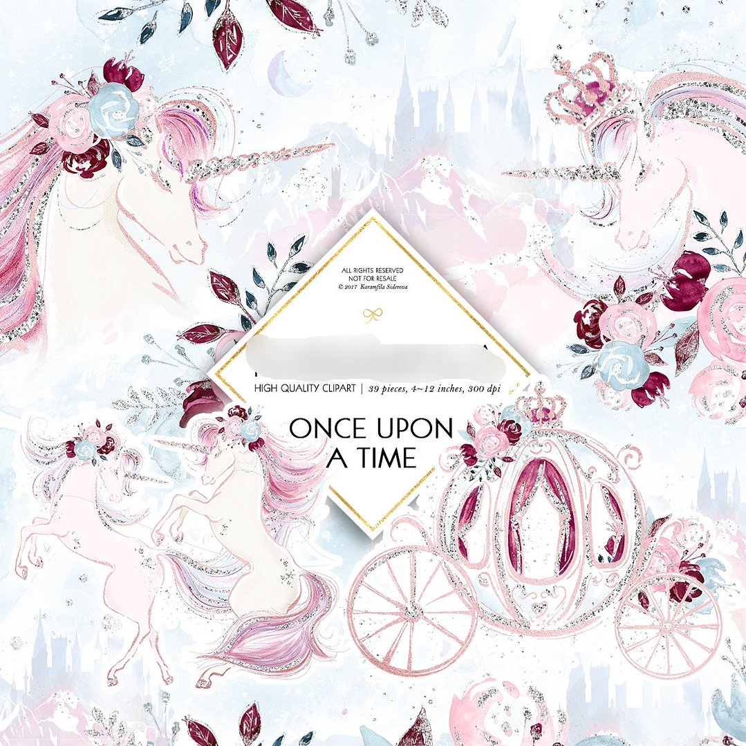 Kit Digital Unicórnio Era Uma Vez  1