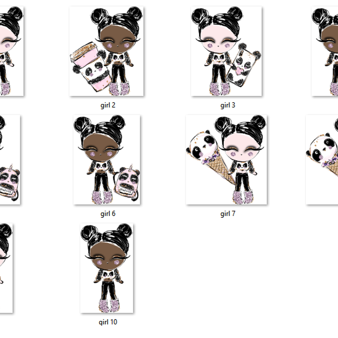 Kit Digital Garotinhas Pandinhas 2