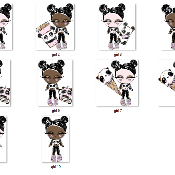 Kit Digital Garotinhas Pandinhas 2