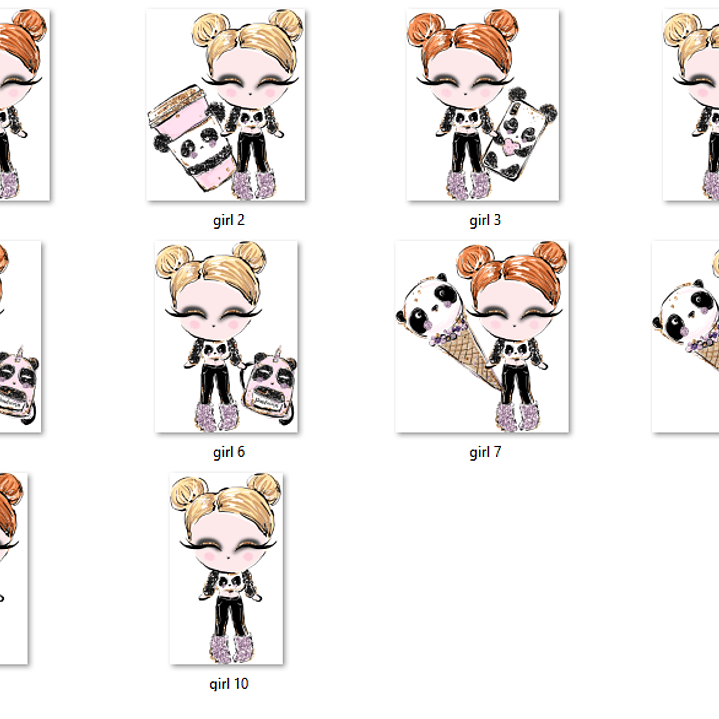 Kit Digital Garotinhas Pandinhas 02 2