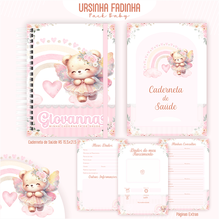 Arquivo Encadernação Baby Ursinha Fadinha 3