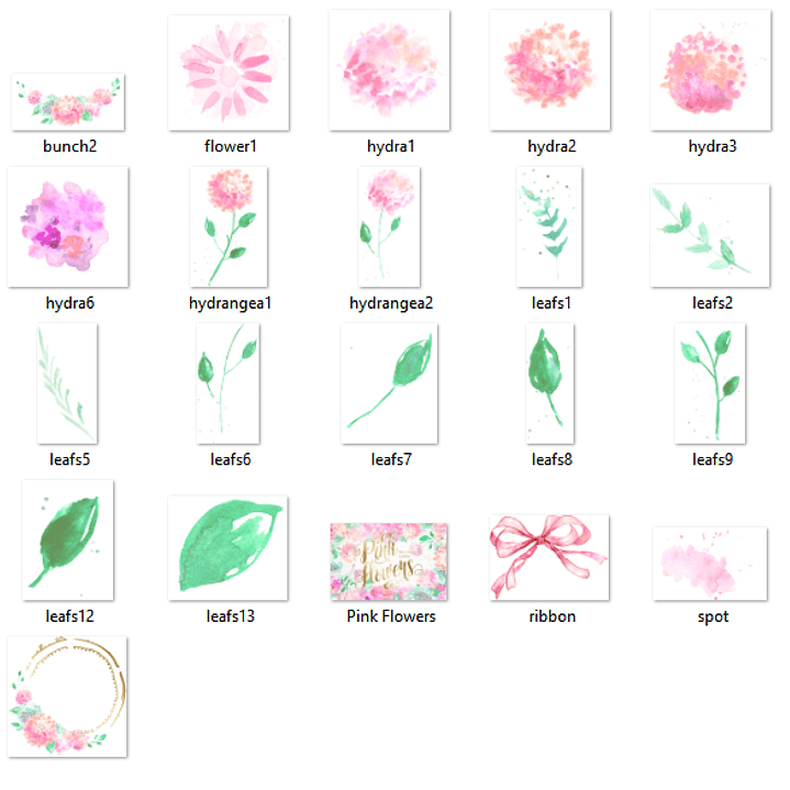 Kit Digital Flores Rosas 2