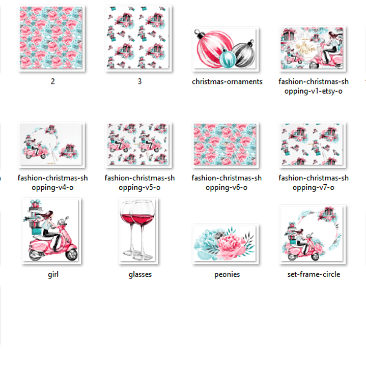 Kit Digital Natal Aquarela 2