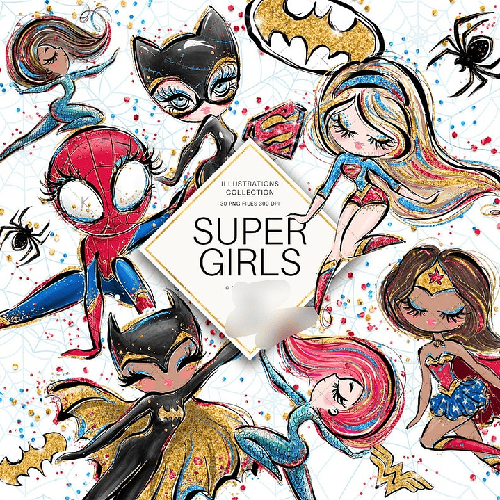 Kit Digital Super Heroinas 1
