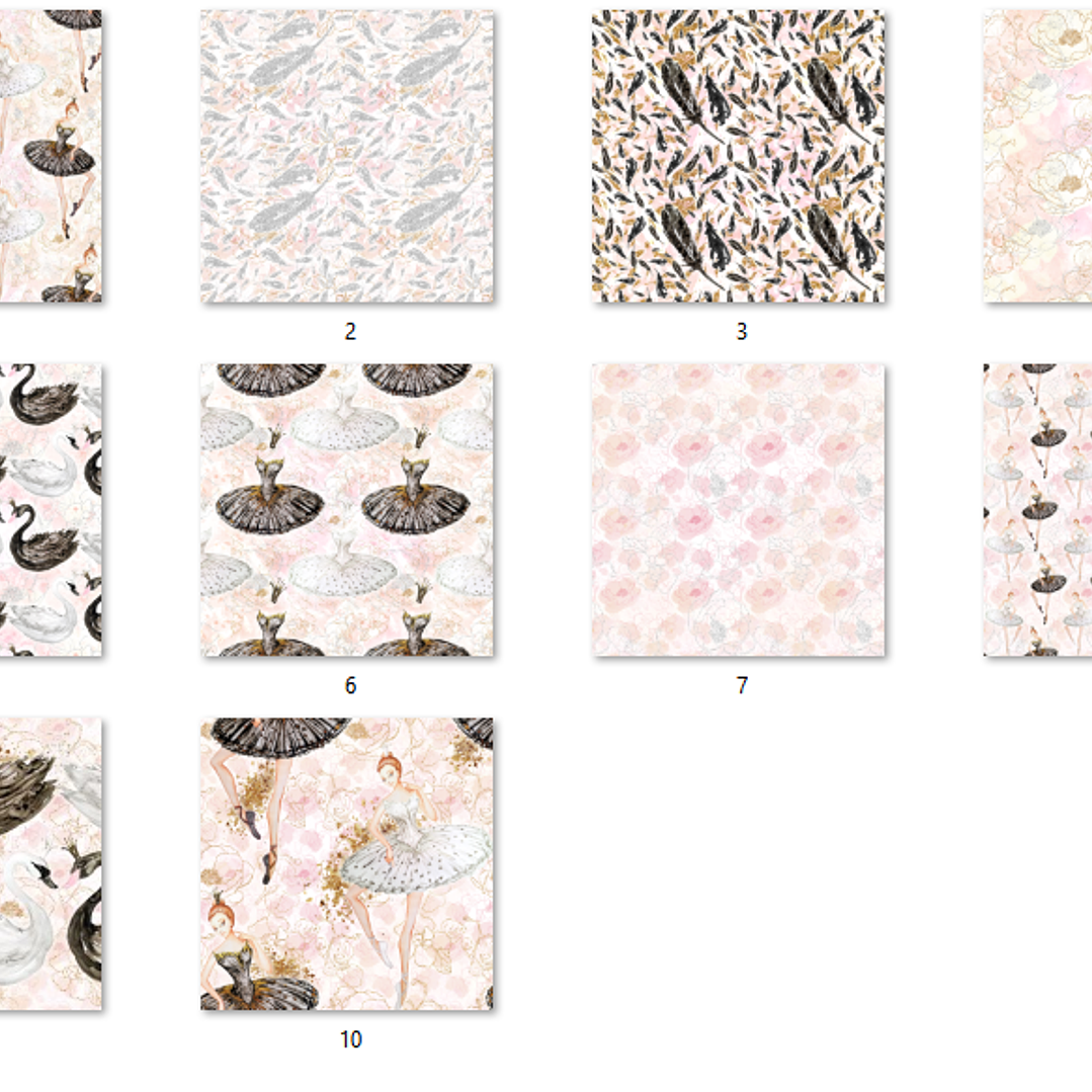 Kit Digital Papeis Lago Dos Cisnes 2