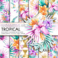 Kit Digital Papel Tropical Verão - Thumbnail 1