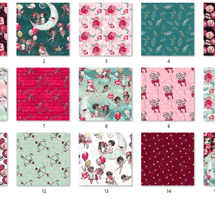 Kit Digital Papeis Dia dos Namorados Flores 2