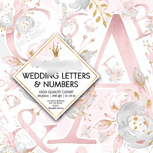 Kit Digital Alfabeto Floral Rosa 