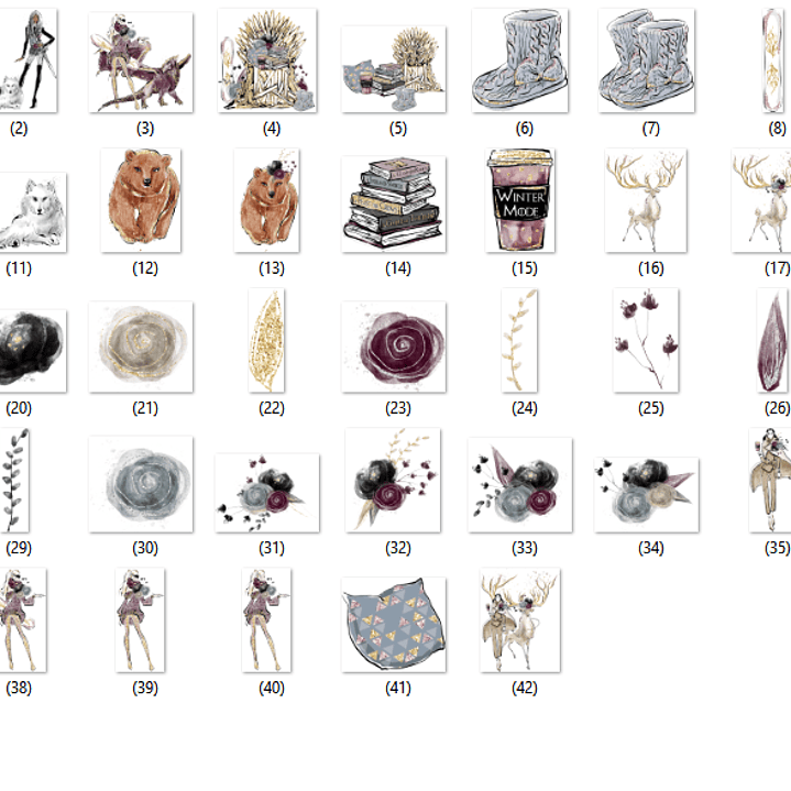 Kit Digital Moda de Inverno  2