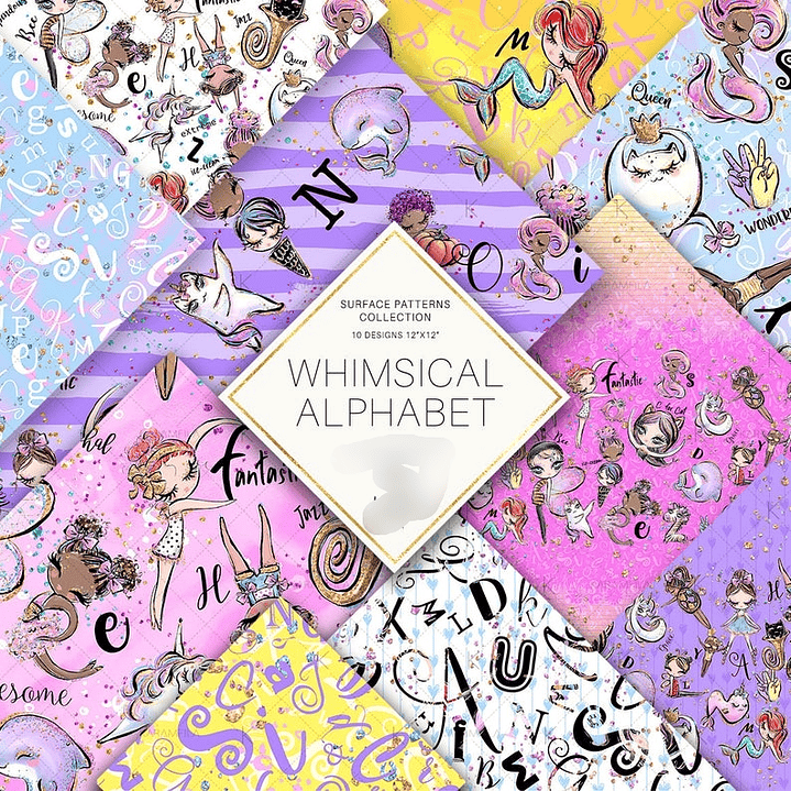 Kit Digital Papelaria Alfabeto Fantastico  1