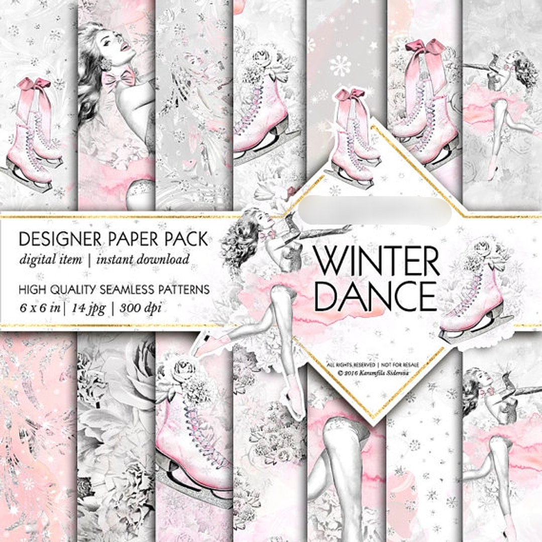 Kit Digital Papelaria Dança No Inverno  1