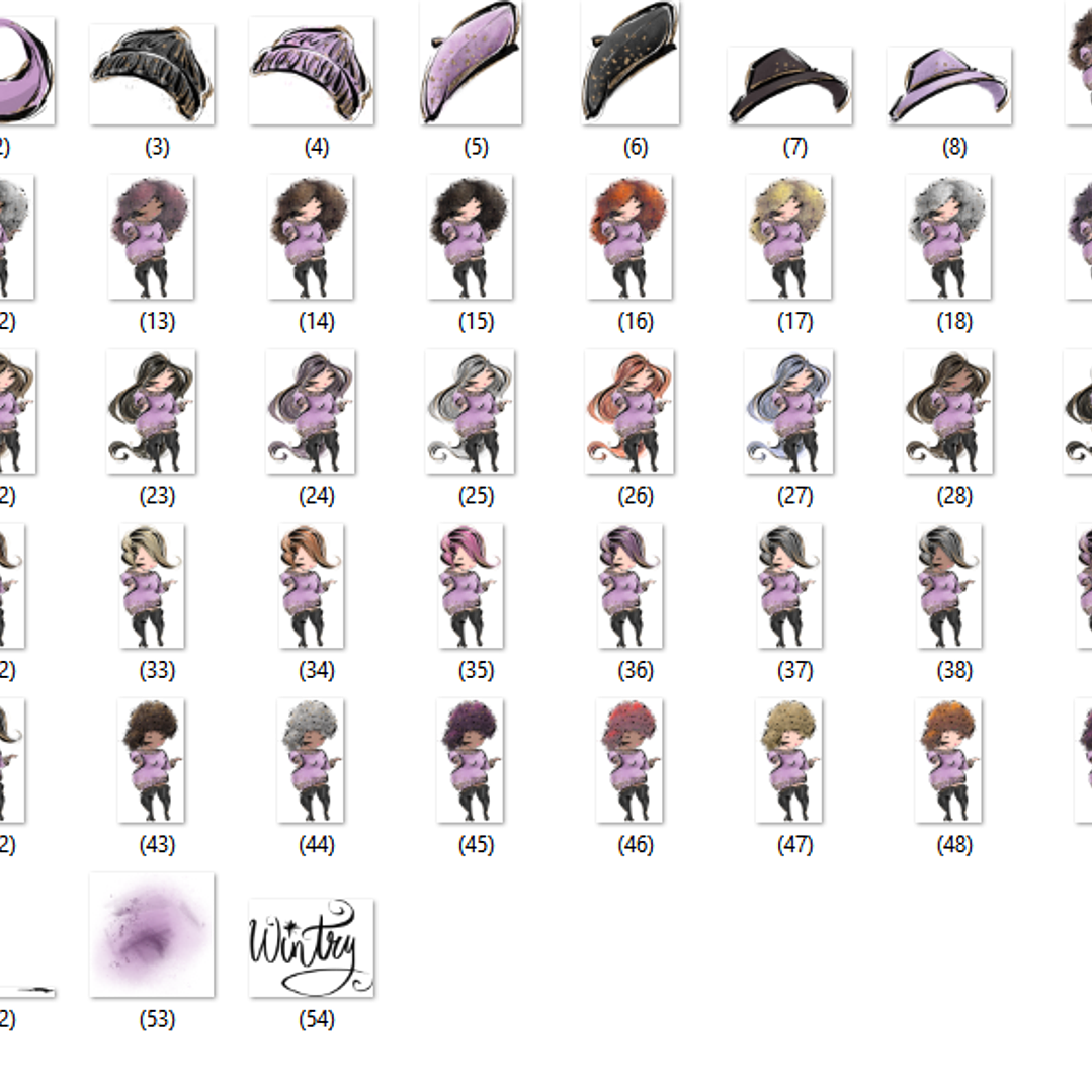 Kit Digital Bonequinhas no Inverno  2