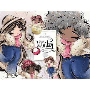 Kit Digital Bonequinhas no Inverno 03