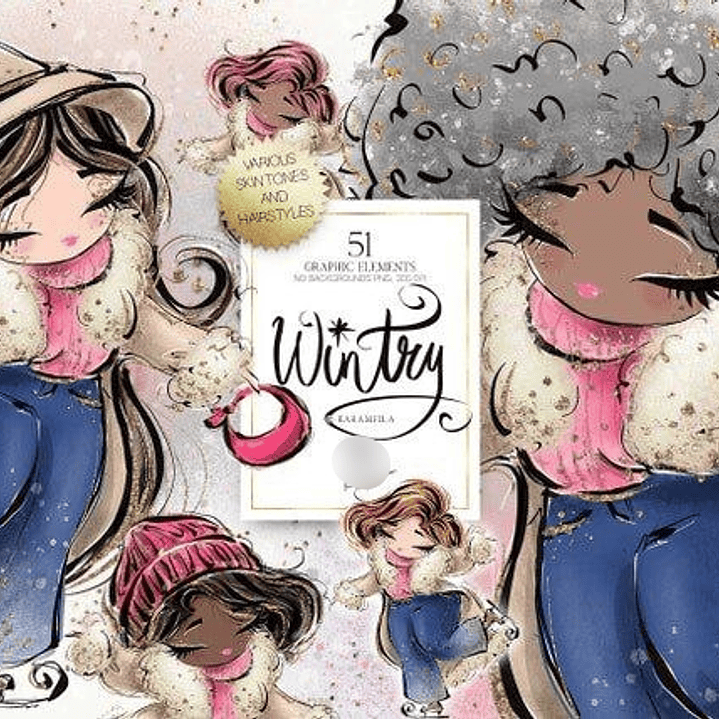 Kit Digital Bonequinhas no Inverno 03 1