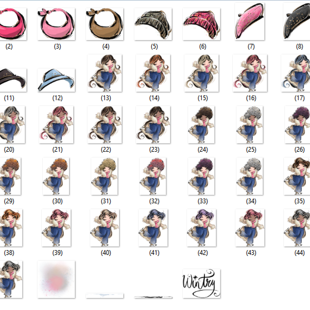 Kit Digital Bonequinhas no Inverno 03 2