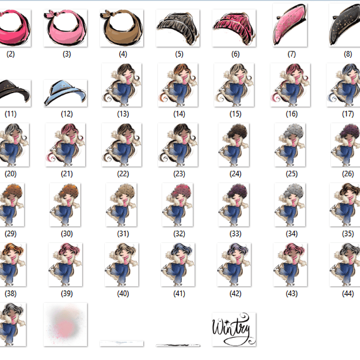 Kit Digital Bonequinhas no Inverno 03 2