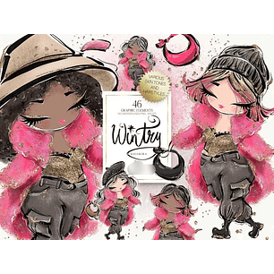 Kit Digital Bonequinhas No Inverno 3