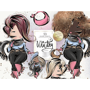 Kit Digital Moda inverno Plus