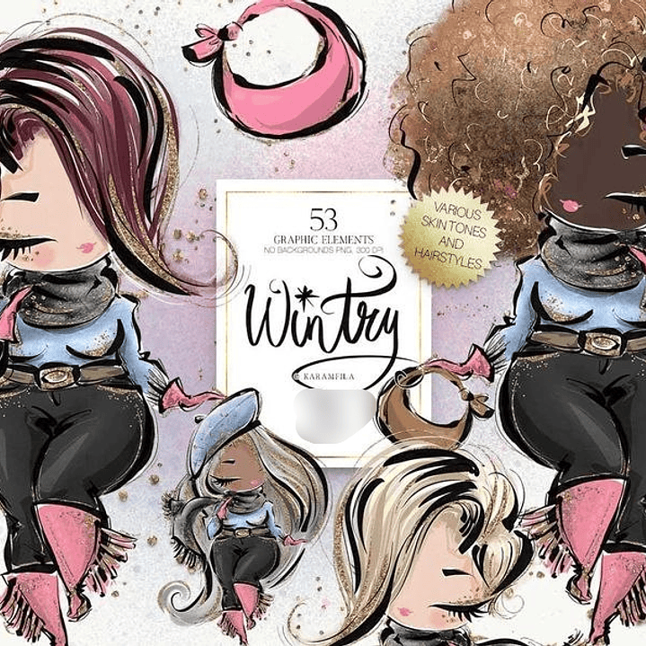 Kit Digital Moda inverno Plus 1