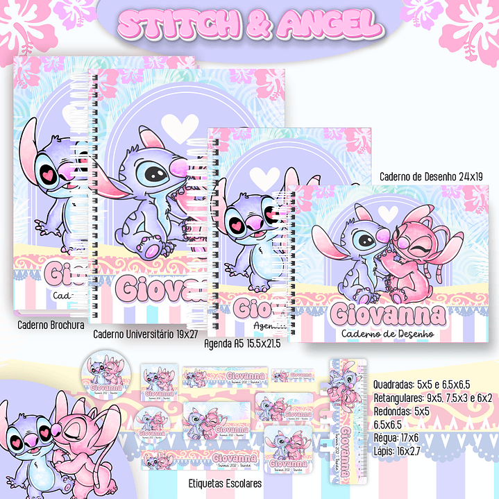 Arquivo Combo Escolar StItch e Angel 2025 1