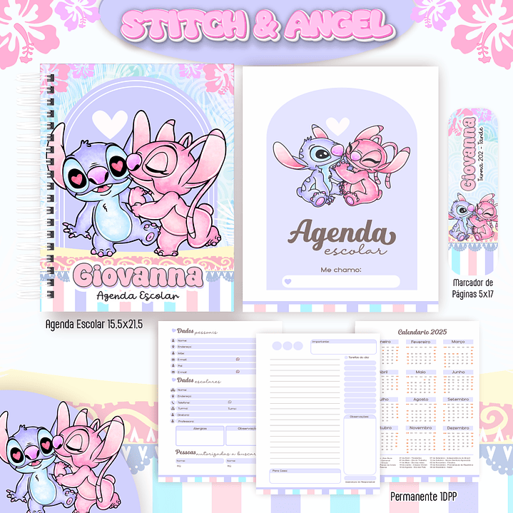 Arquivo Combo Escolar StItch e Angel 2025 2