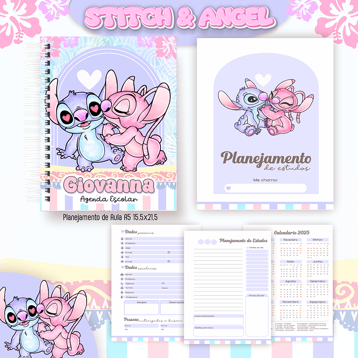 Arquivo Combo Escolar StItch e Angel 2025 6