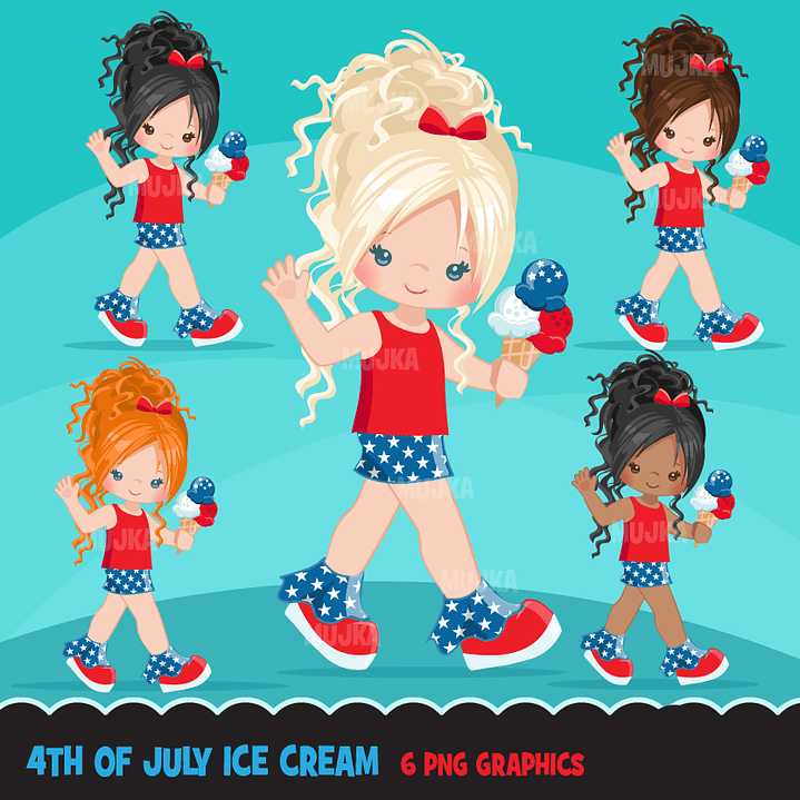 Kit Digital 4 De Julho Menina 1