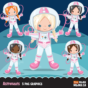 Kit Digital Astronauta Menina