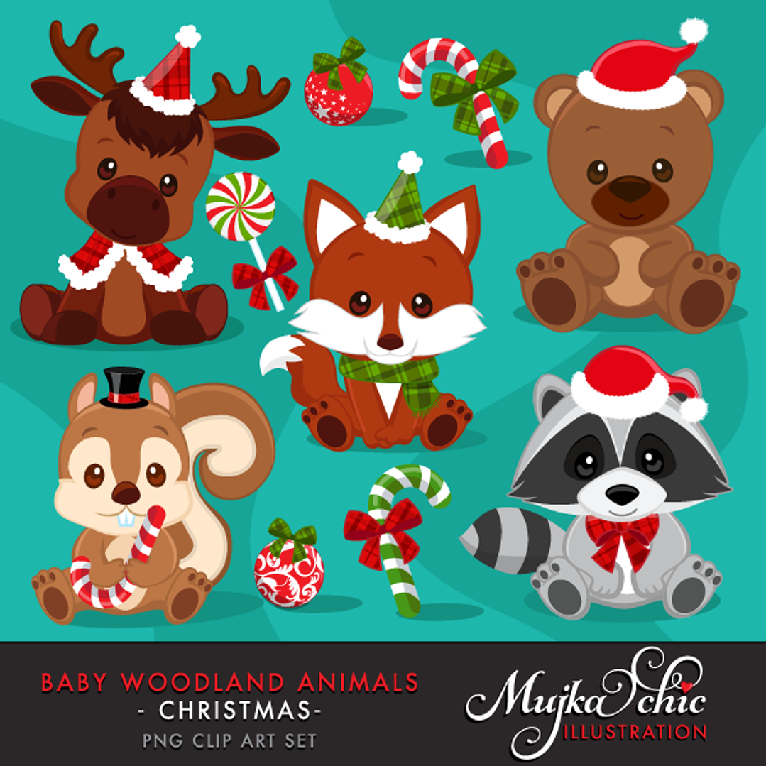 Kit Digital Natal Baby Animais  1