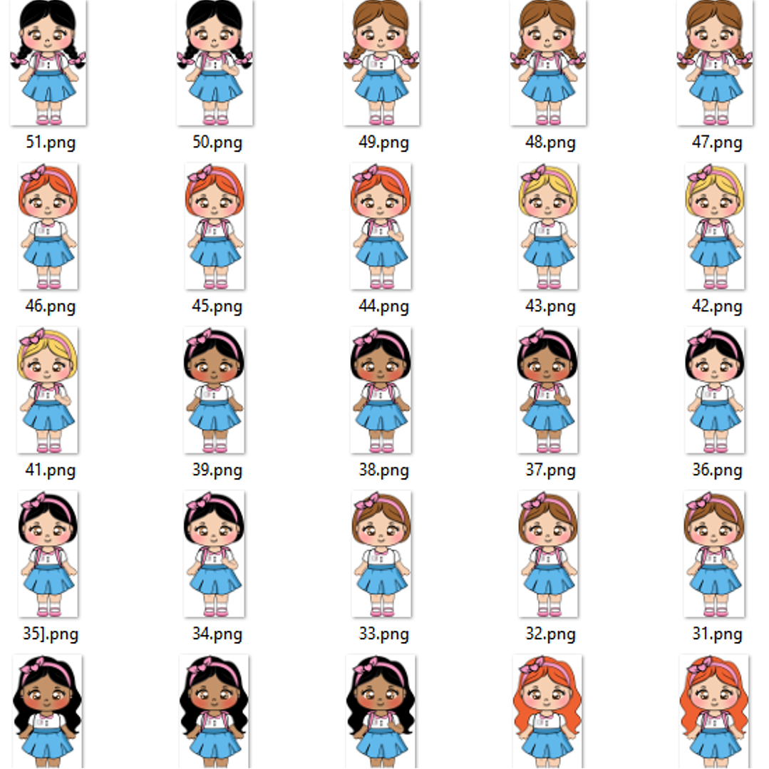 ARQUIVO ETIQUETA ESCOLAR MENINAS ALUNINHAS - LINA 4