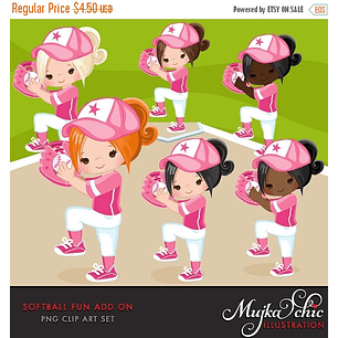 Kit Digital Baseball Girl