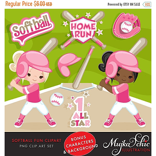 Kit Digital Baseball Girl