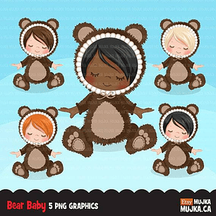 Kit Digital Menina Ursa