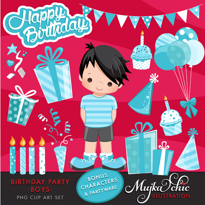 Kit Digital Aniversario Menino 1