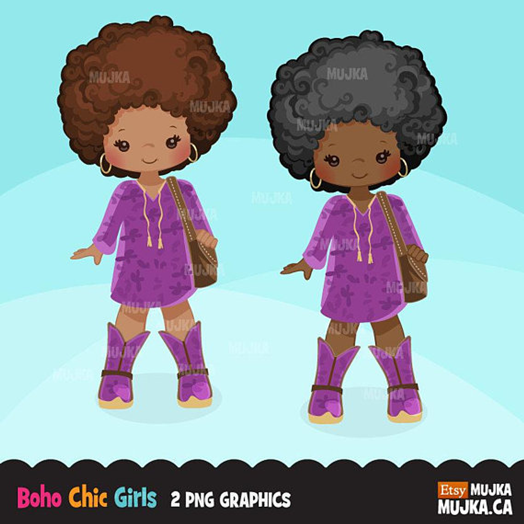Kit Digital Menina Chique Boho  1