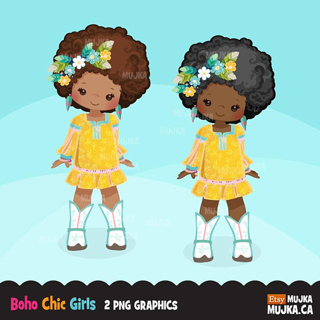 Kit Digital Menina Chique Boho 1