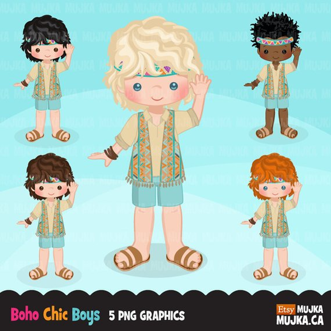 Kit Digital Menino Boho 1