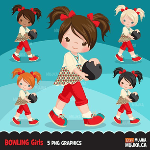 Kit Digital Menina Boliche