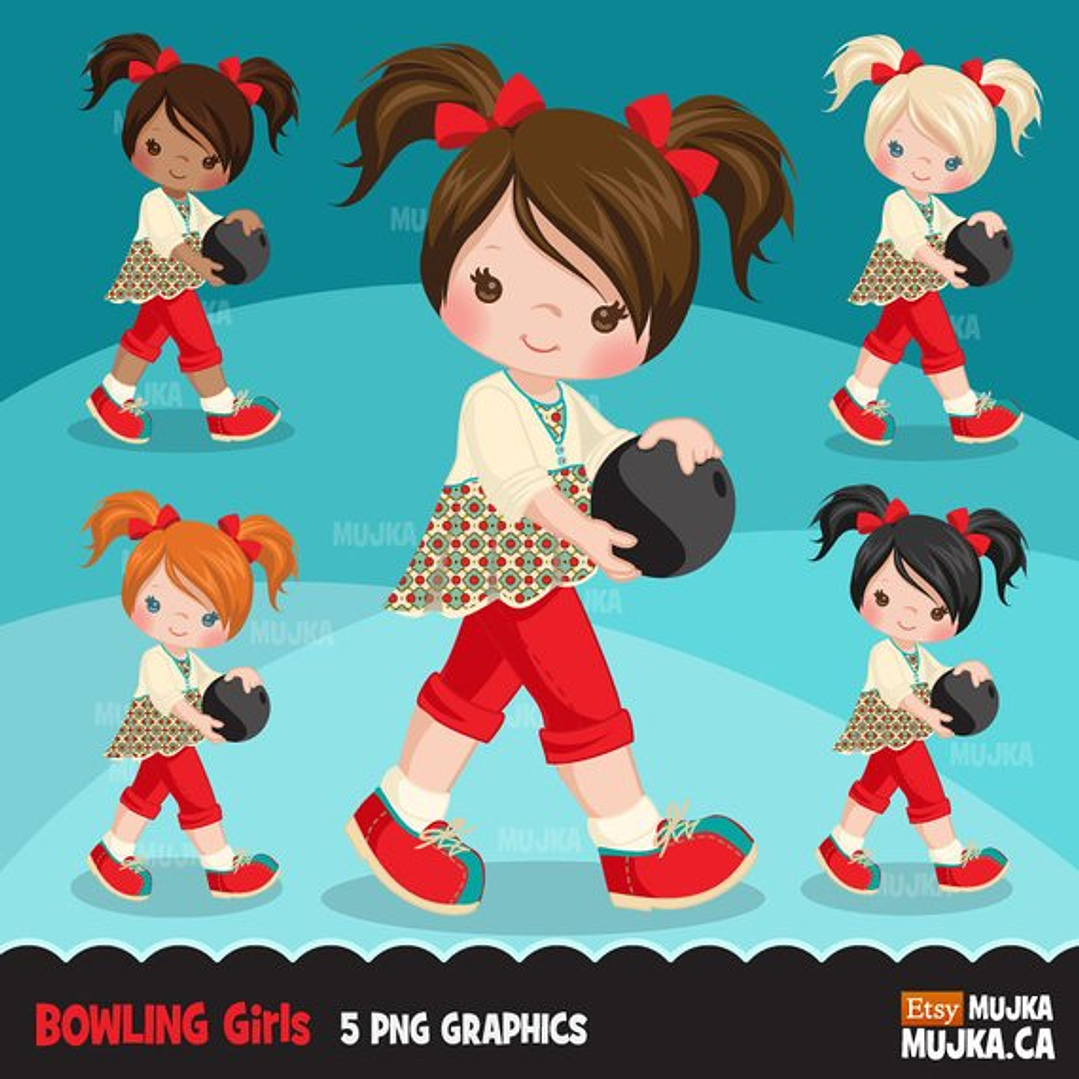 Kit Digital Menina Boliche 1