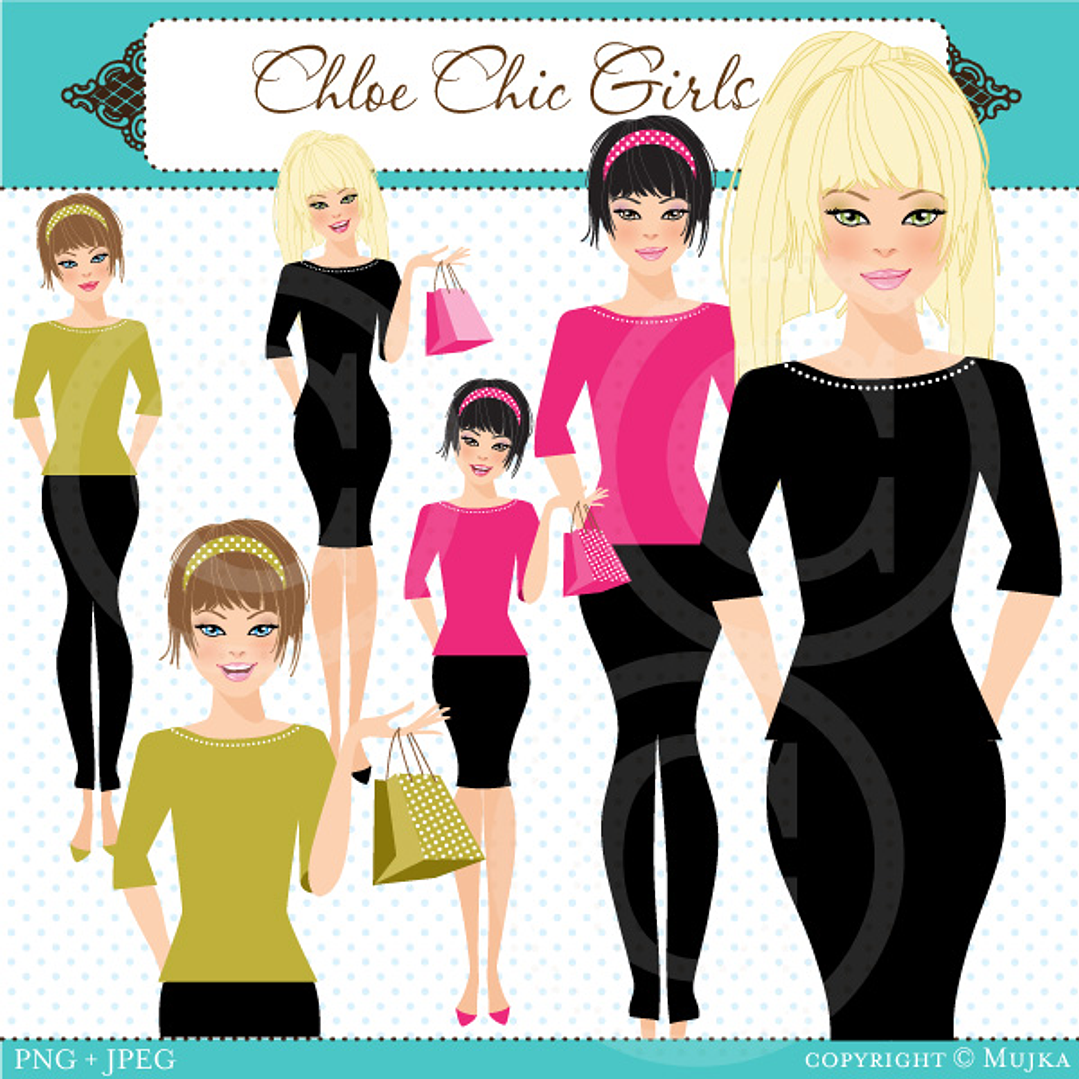 Kit Digital Menina Chique 1