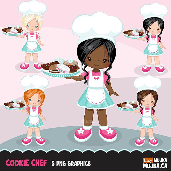 Kit Digital Menina Dos Cookie 1