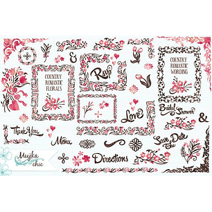 kit Digital Flores Romanticas 