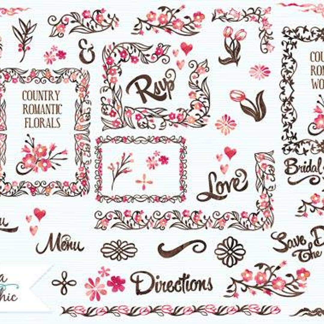 kit Digital Flores Romanticas  1