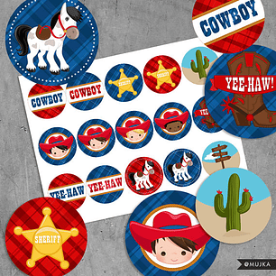 Kit Digital Cowboy Tags