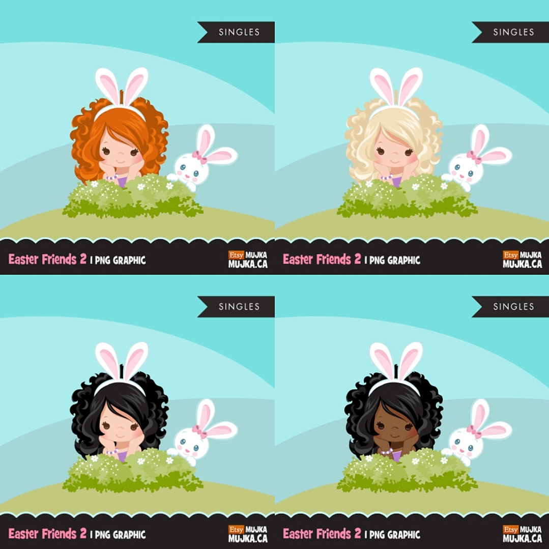 Kit Digital Amigas Coelhinhas 1