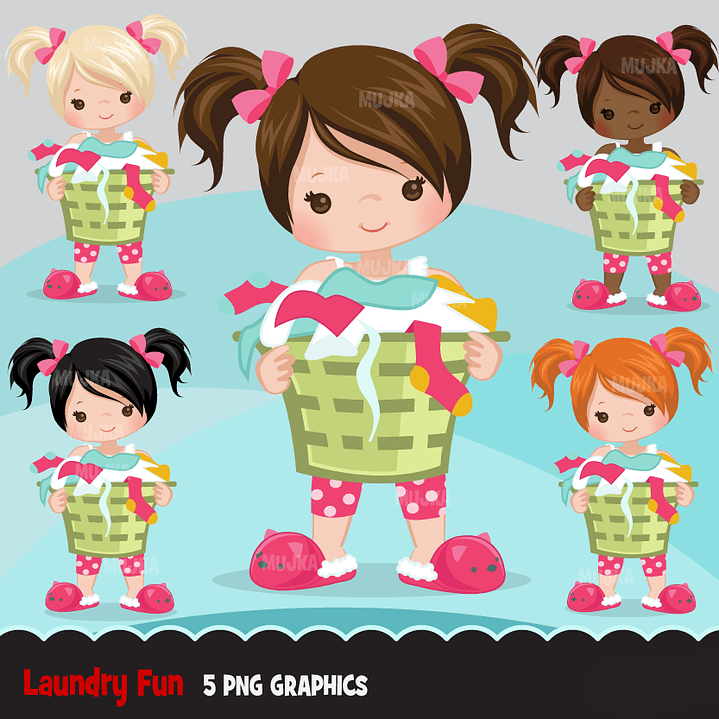 Kit Digital Lavanderia Menina 1