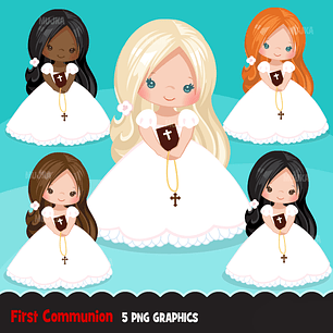 Kit Digital Menina Primeira Comunhão 